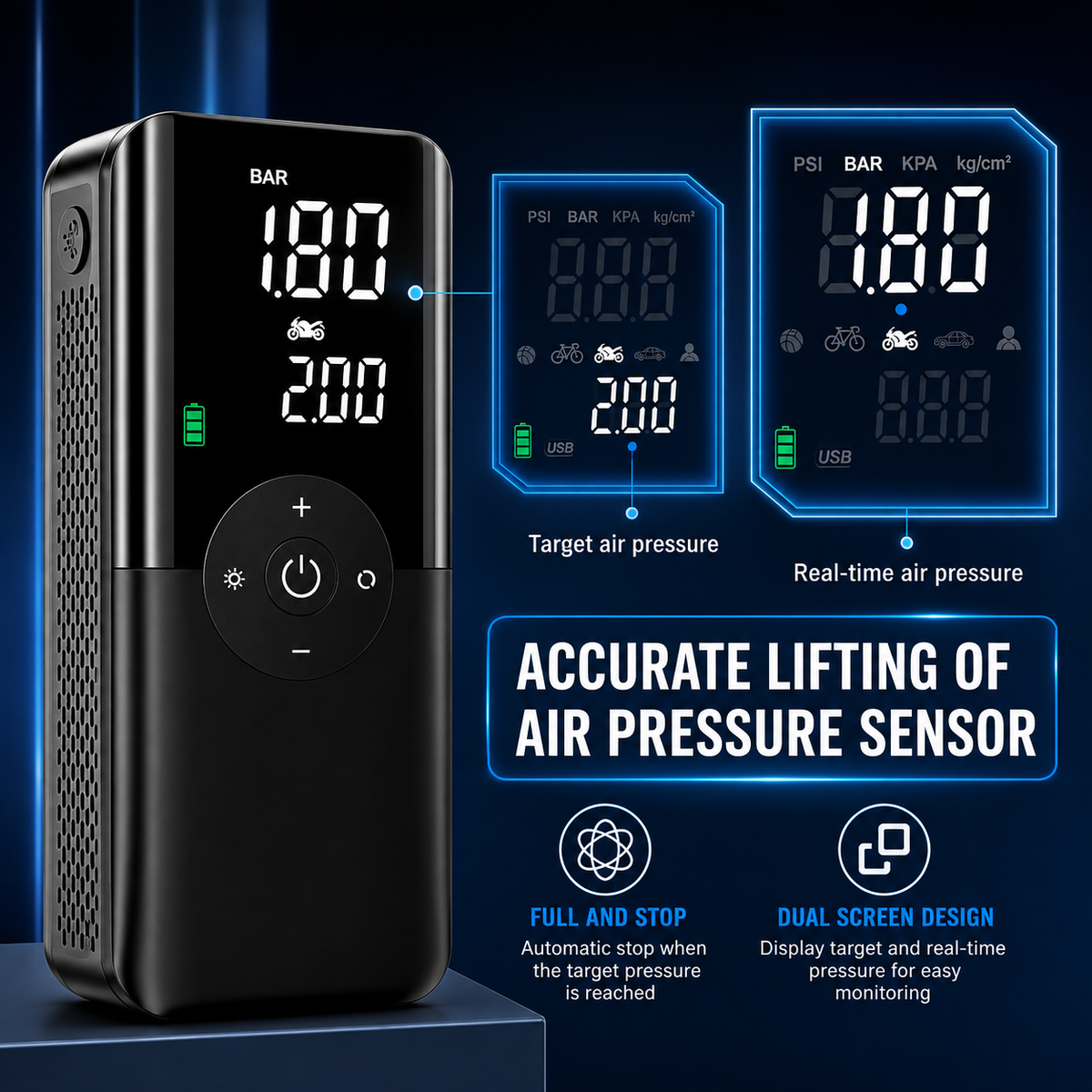 Inflato™ Portable Air Pump & Smart Tire Inflator