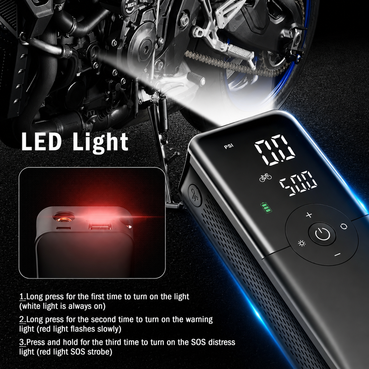 Inflato™ Portable Air Pump & Smart Tire Inflator